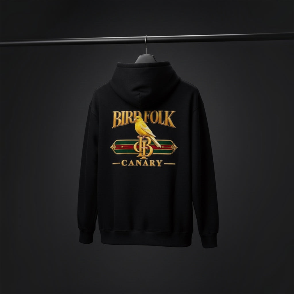 Bird Folk Canary Heritage Hoodie – Premium Back Print