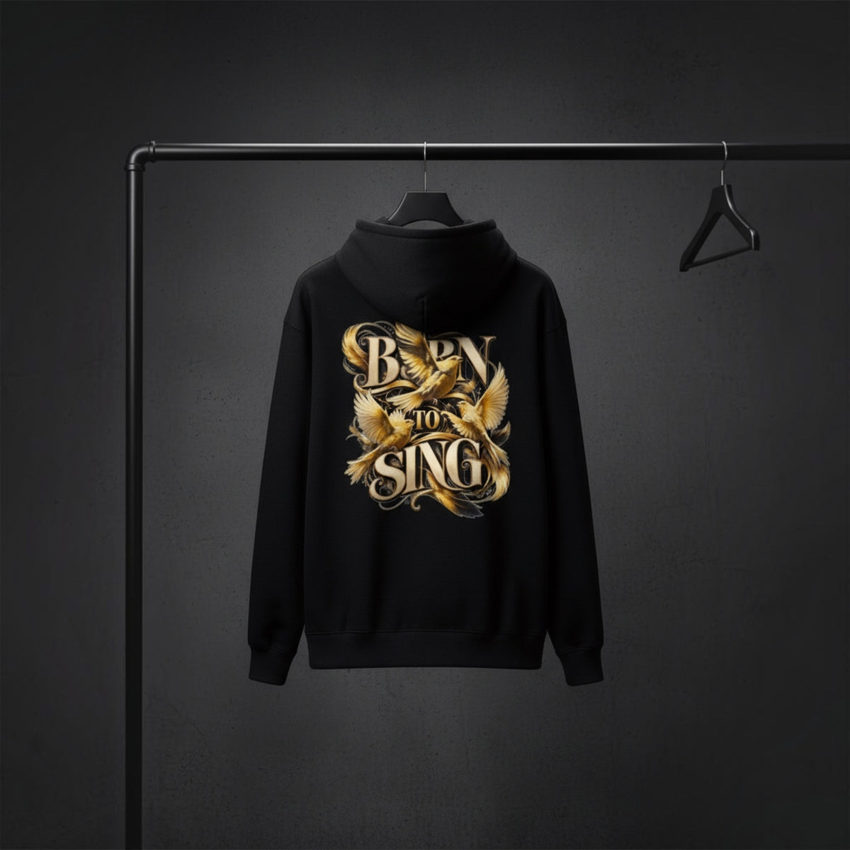 Born To Sing Canary Hoodie – Premium Back Print