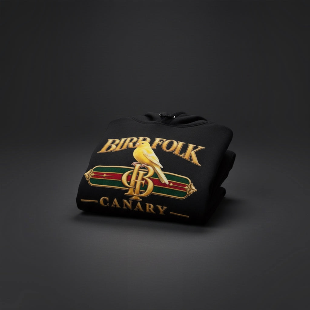 Bird Folk Canary Heritage Hoodie – Premium Back Print