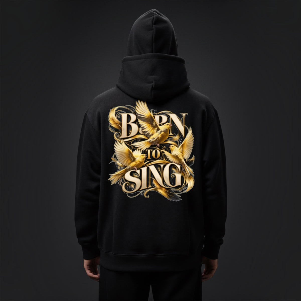 Born To Sing Canary Hoodie – Premium Back Print