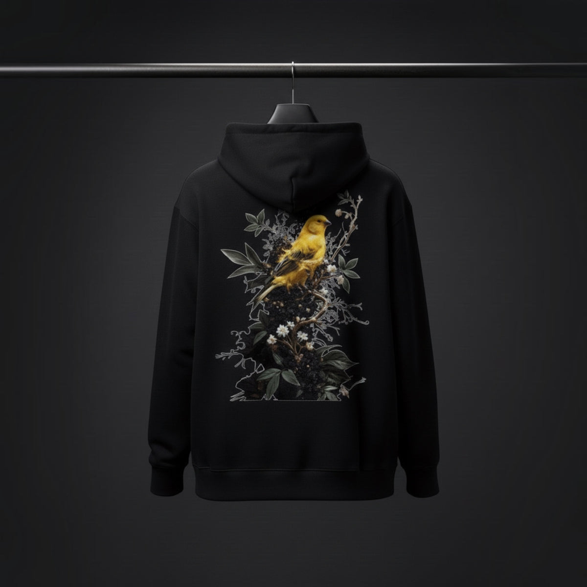 Midnight Flight Canary Hoodie – Premium Back Print