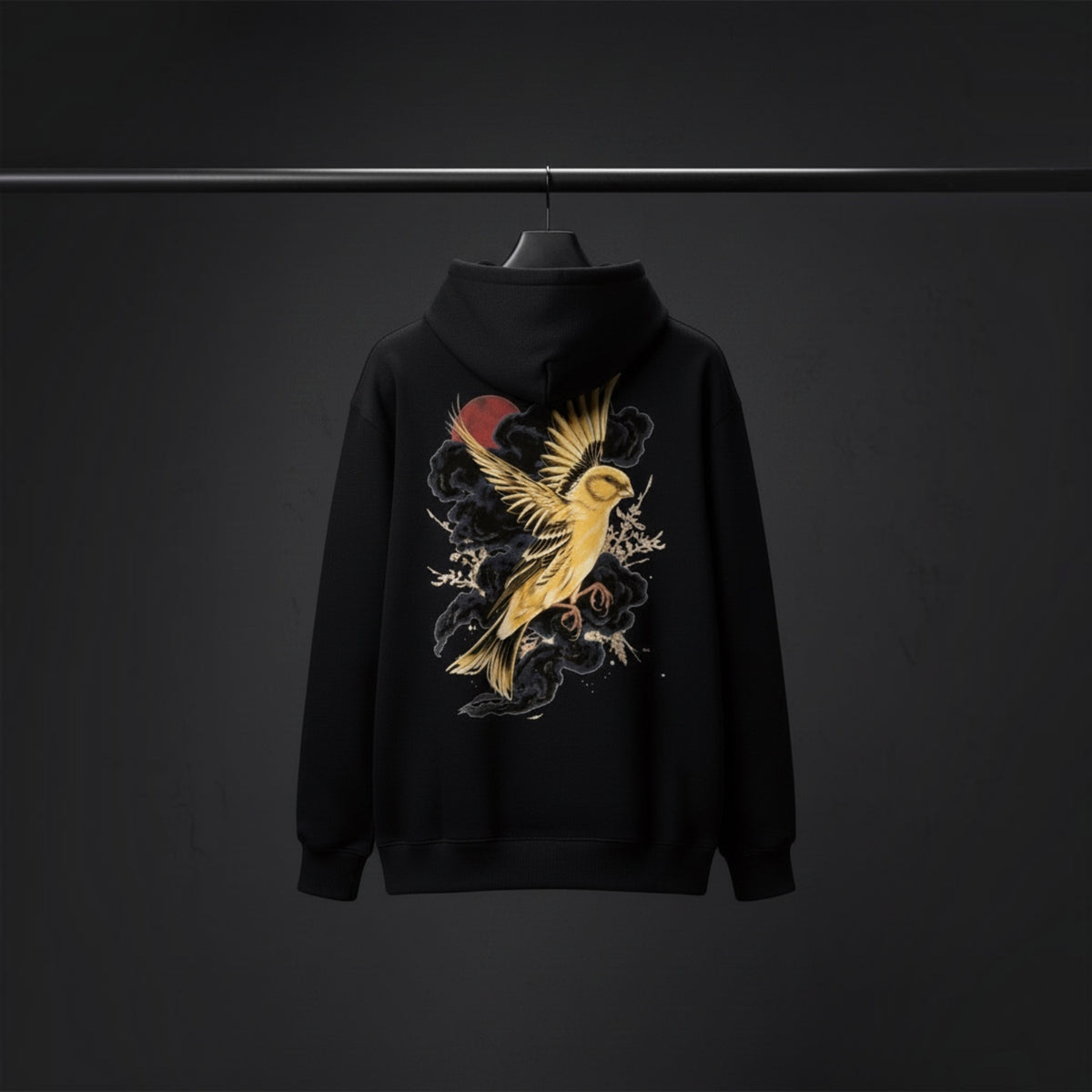Japanese Golden Canary Hoodie – Premium Back Print