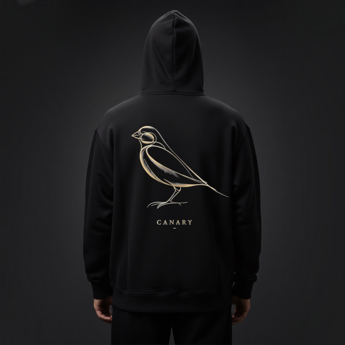 Luxury Gold Canary Hoodie – Premium Back Print