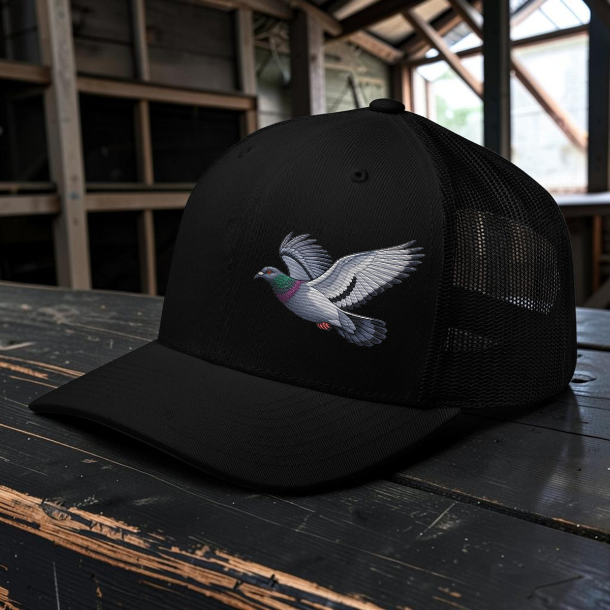 Blue Bar Classic Flyer Embroidered Trucker Cap