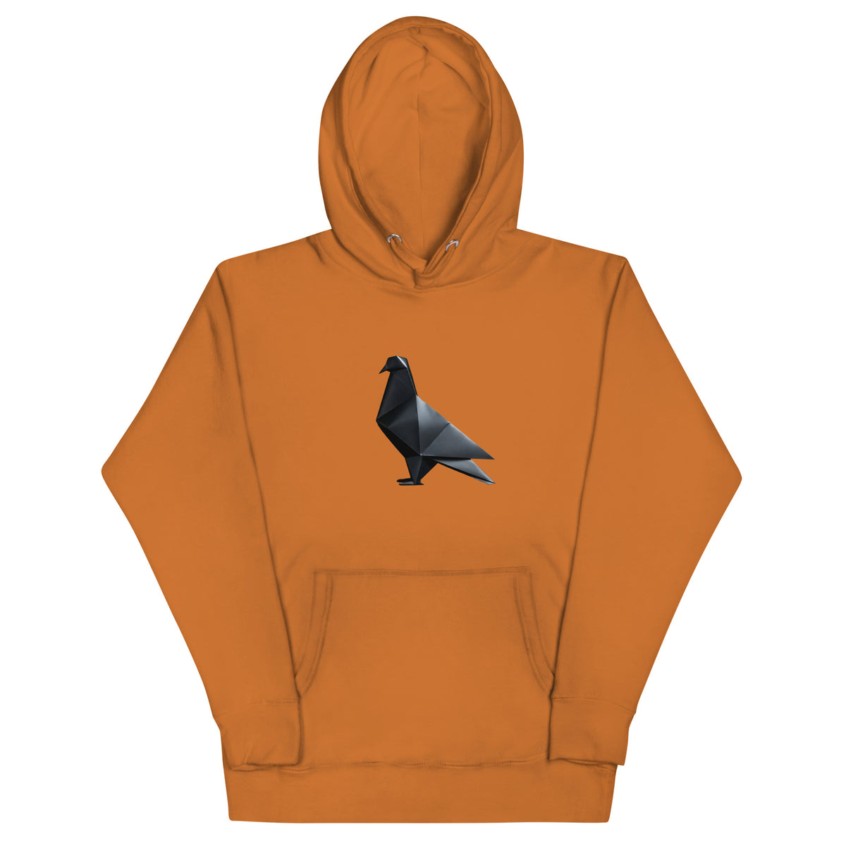 Blackout Polygon Minimal geometric pigeon Hoodie by Bird Folk