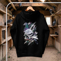 Blue Bar Painted Pigeon Hoodie