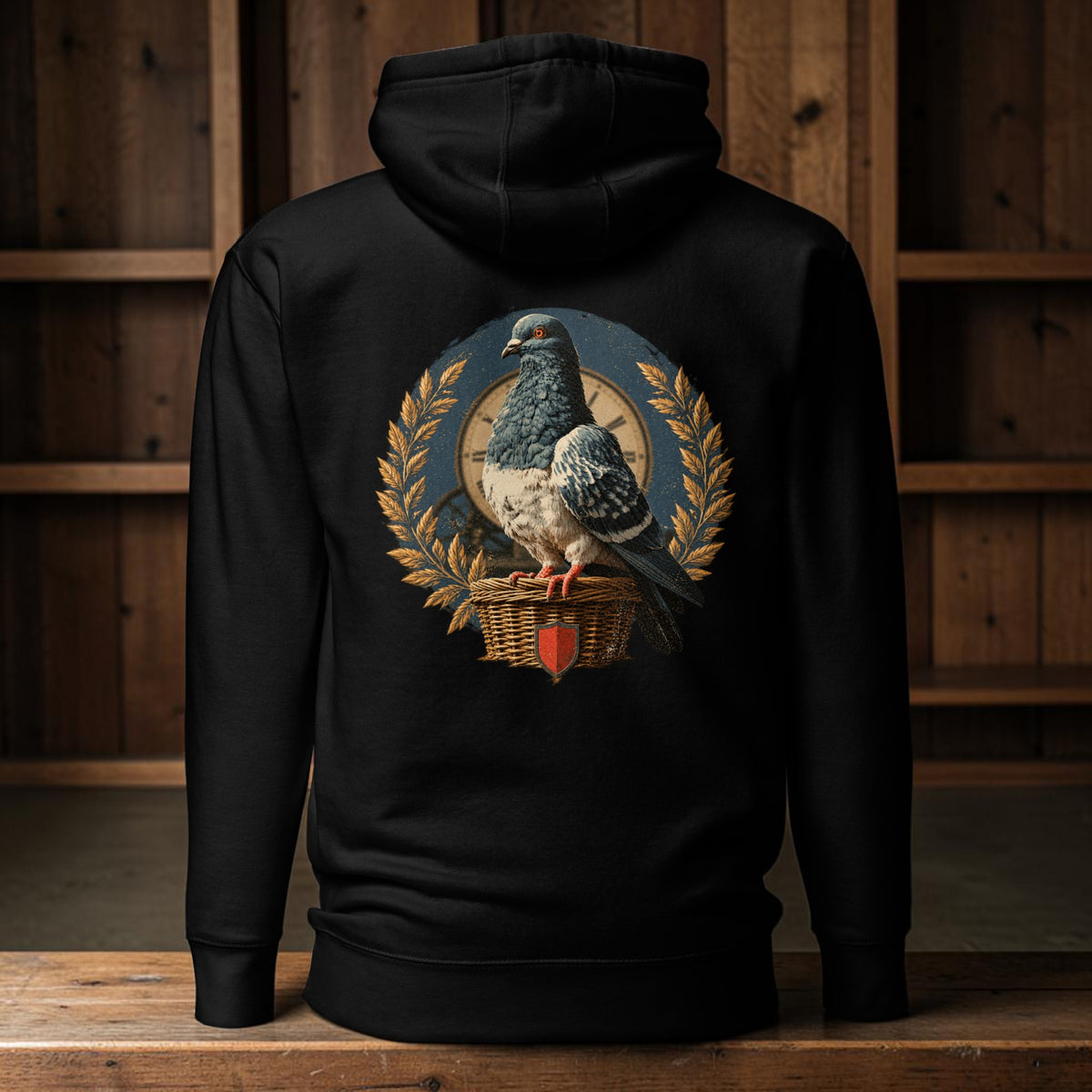 Racing Pigeon Heritage Crest Hoodie