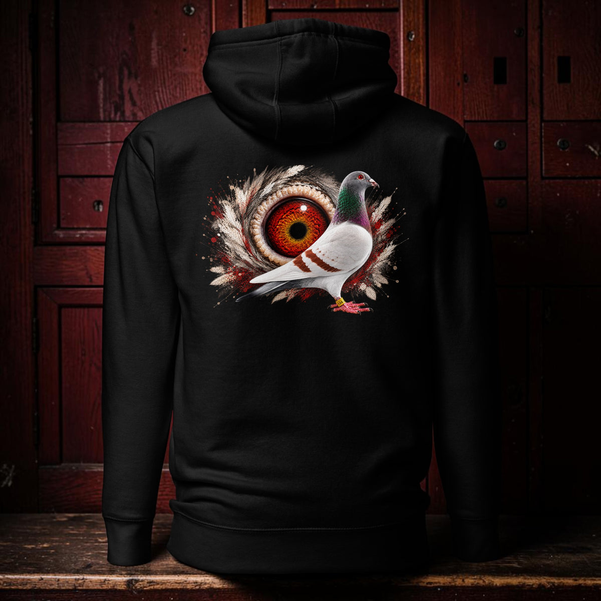 Red Bar Eye Backdrop Hoodie