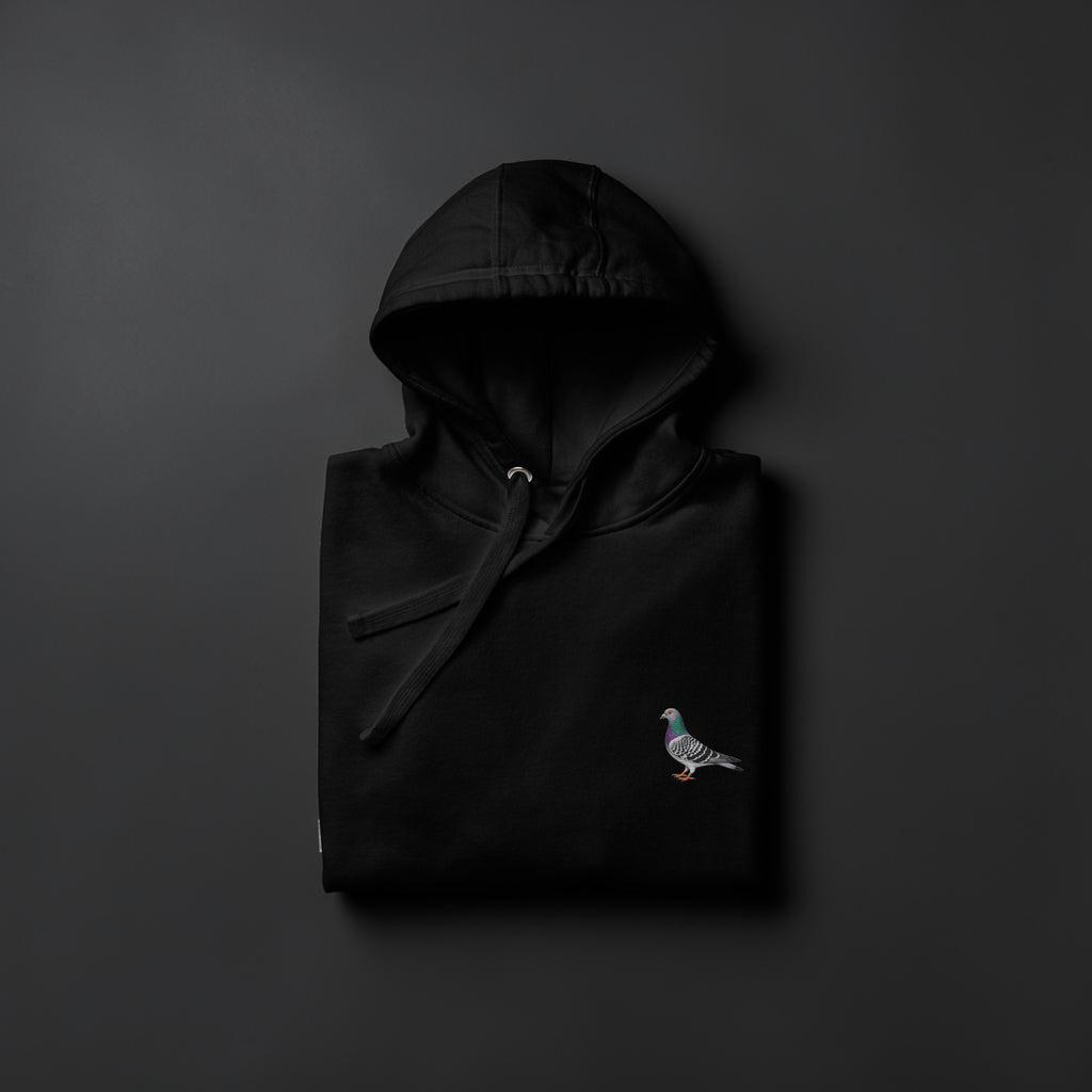 Blue Bar Classic — Racing Pigeon Embroidered Hoodie