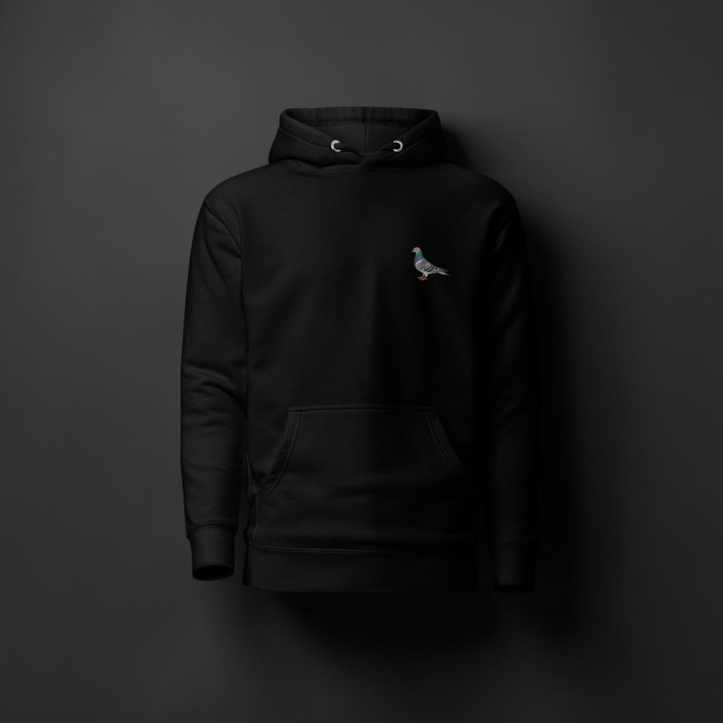 Blue Bar Classic — Racing Pigeon Embroidered Hoodie