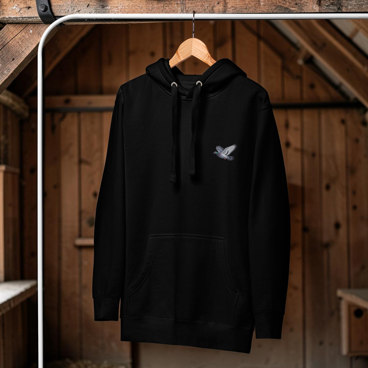 Blue Bar Classic Flyer Embroidered Hoodie