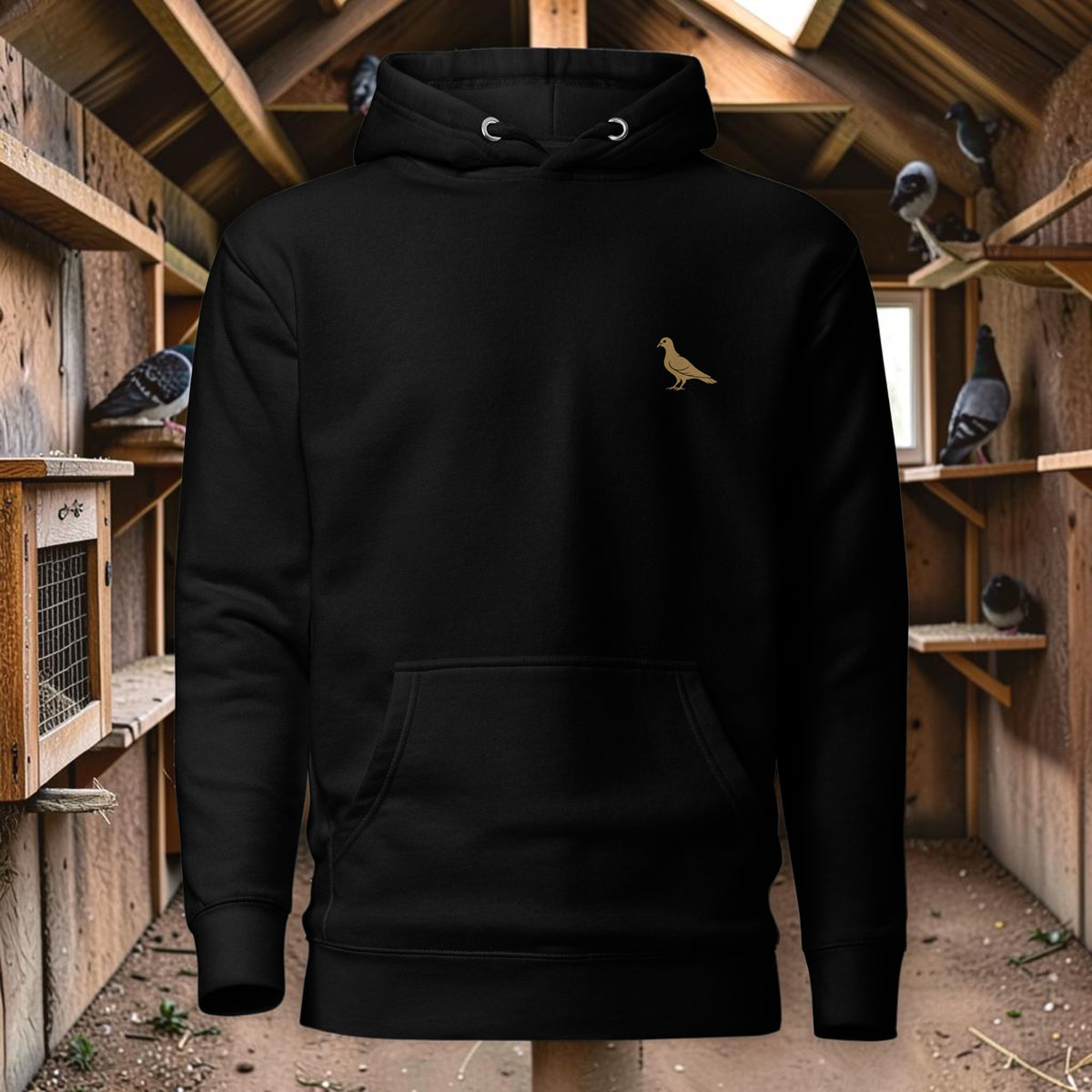 Blue Bar Painted Pigeon Hoodie