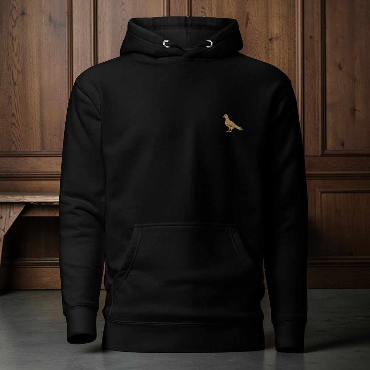 Red Bar Painted Pigeon Hoodie