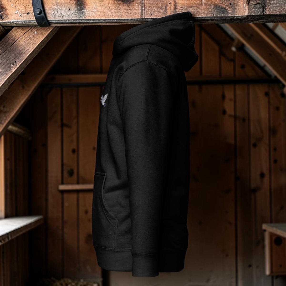 Blue Bar Classic Flyer Embroidered Hoodie