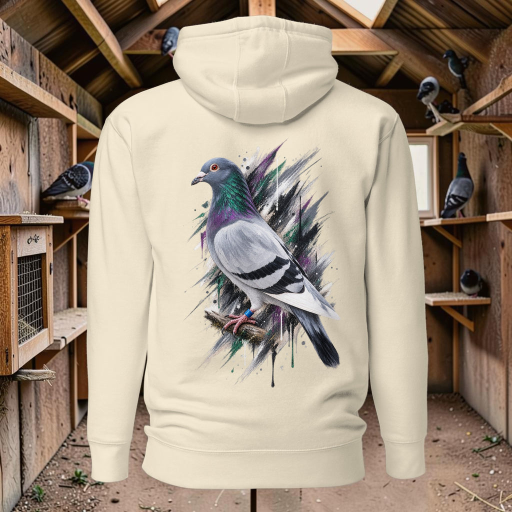 Blue Bar Painted Pigeon Hoodie