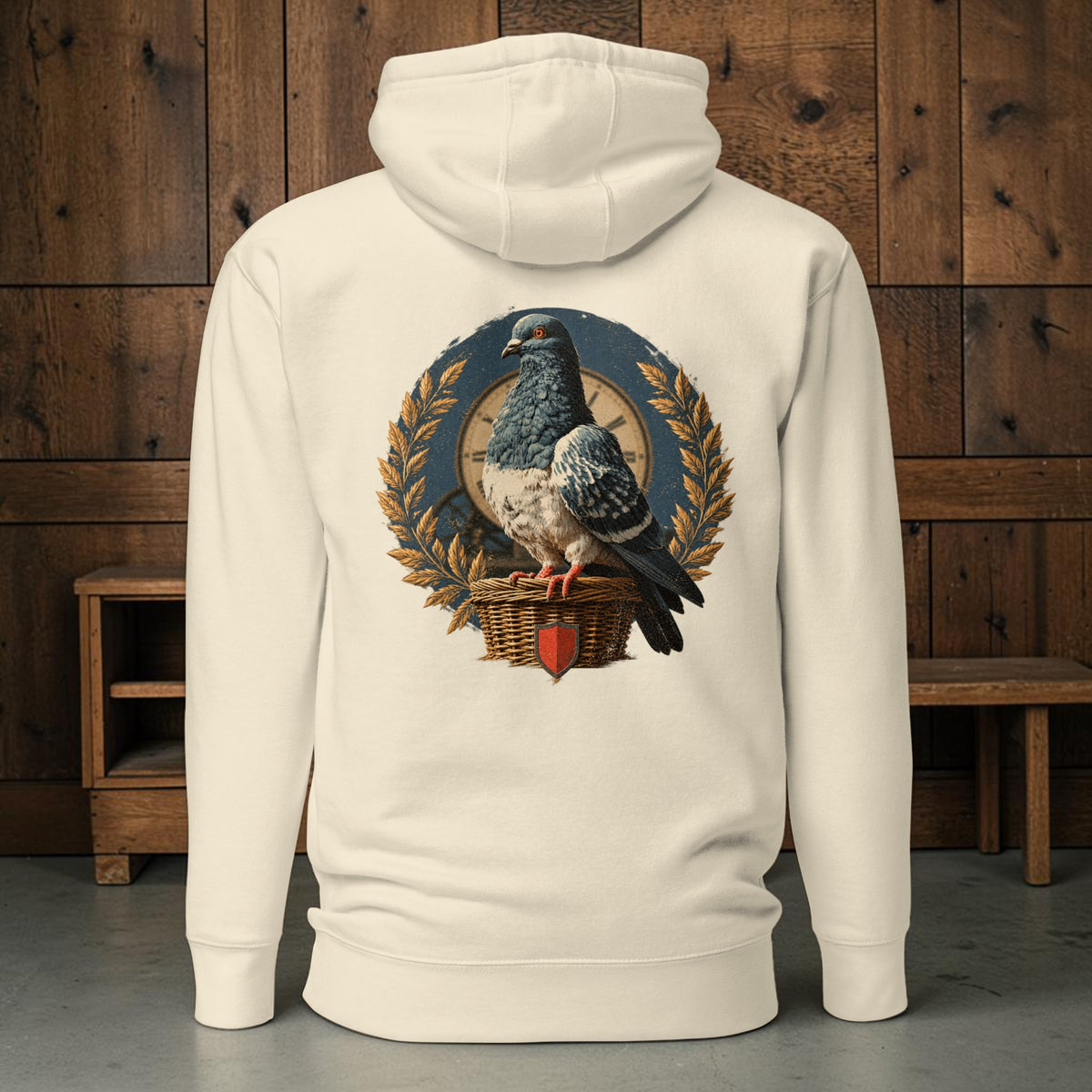Racing Pigeon Heritage Crest Hoodie