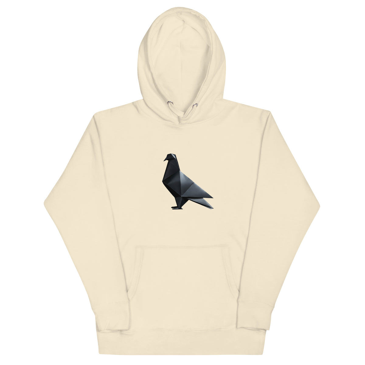 Blackout Polygon Minimal geometric pigeon Hoodie by Bird Folk