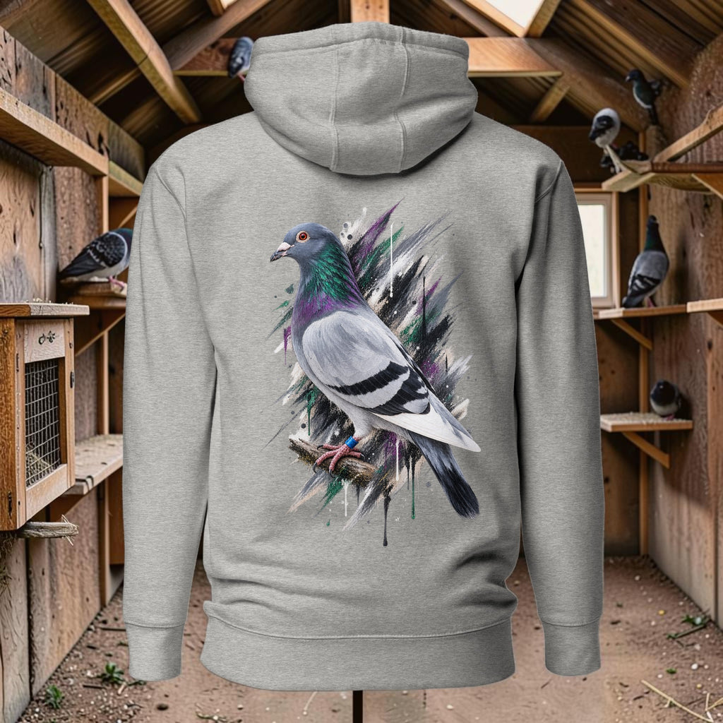 Blue Bar Painted Pigeon Hoodie