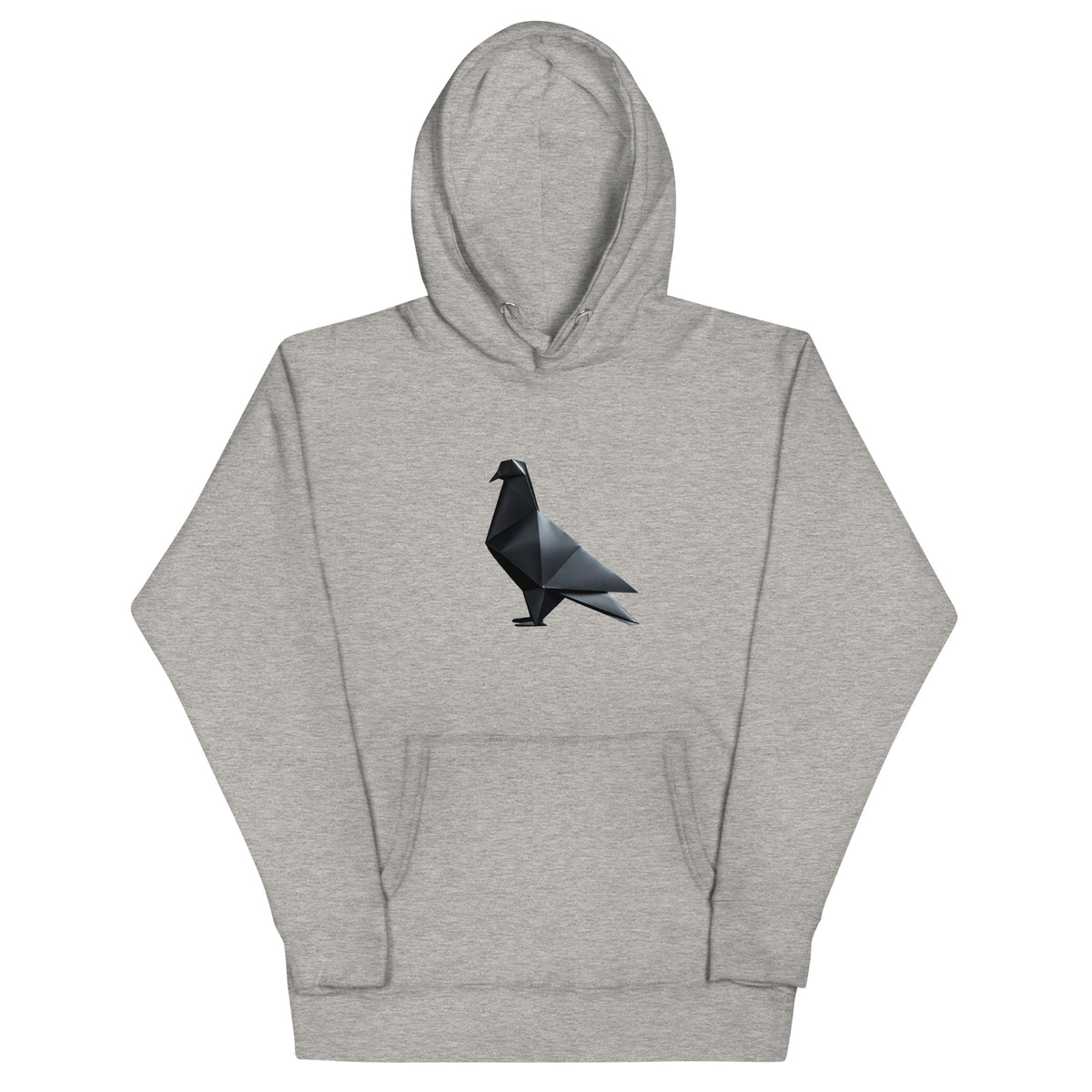 Blackout Polygon Minimal geometric pigeon Hoodie by Bird Folk