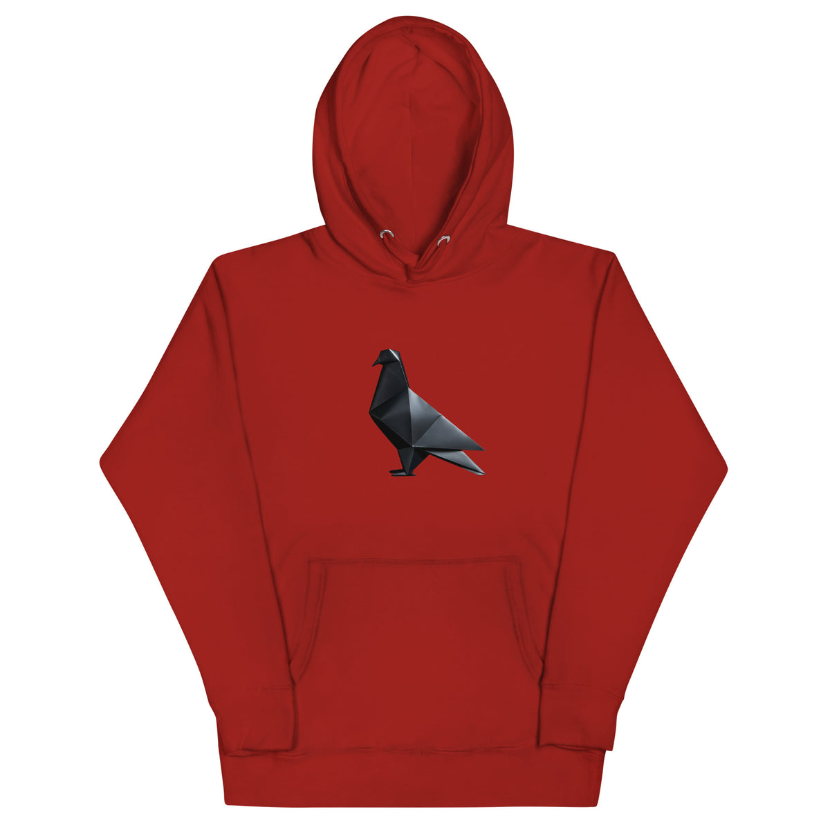 Blackout Polygon Minimal geometric pigeon Hoodie by Bird Folk