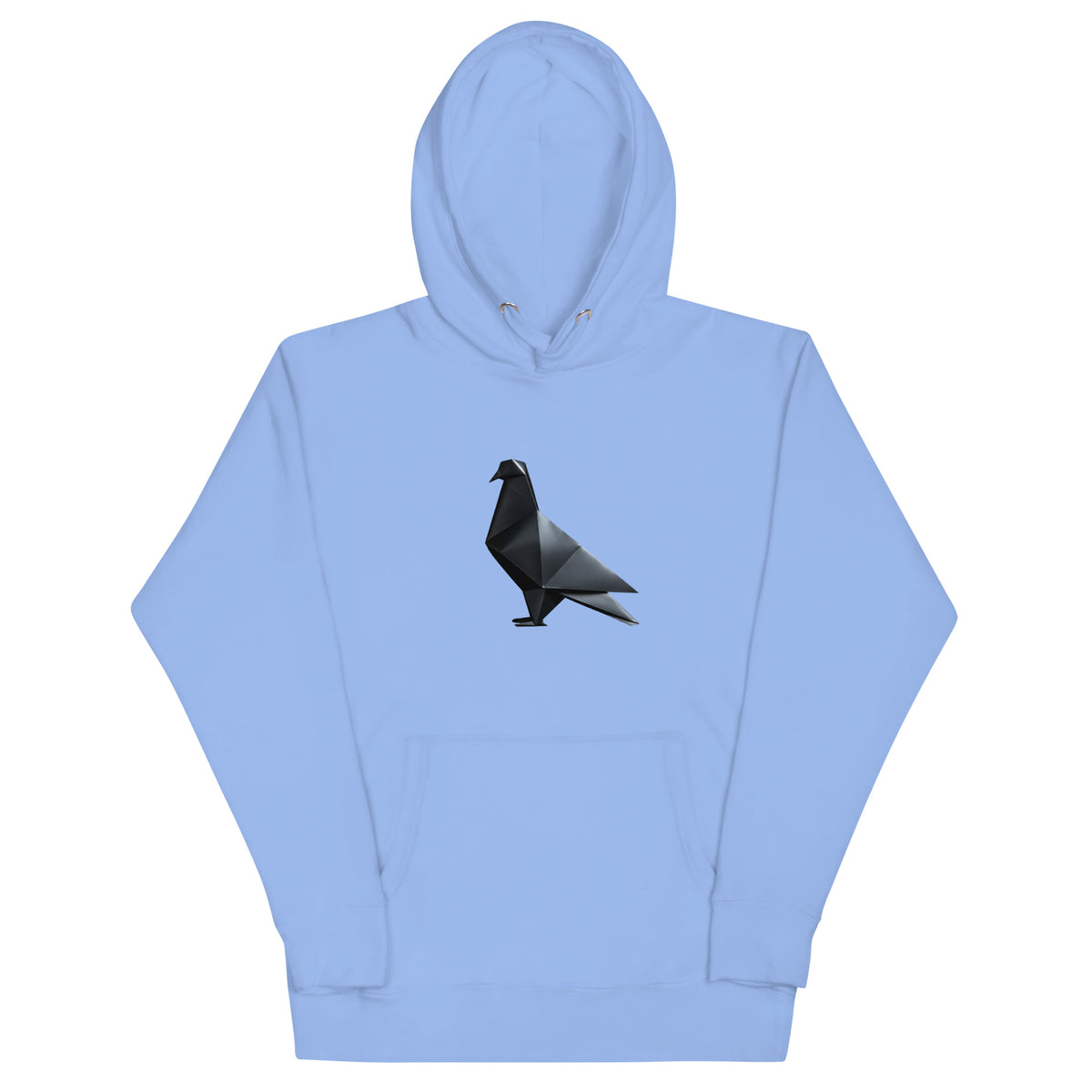 Blackout Polygon Minimal geometric pigeon Hoodie by Bird Folk