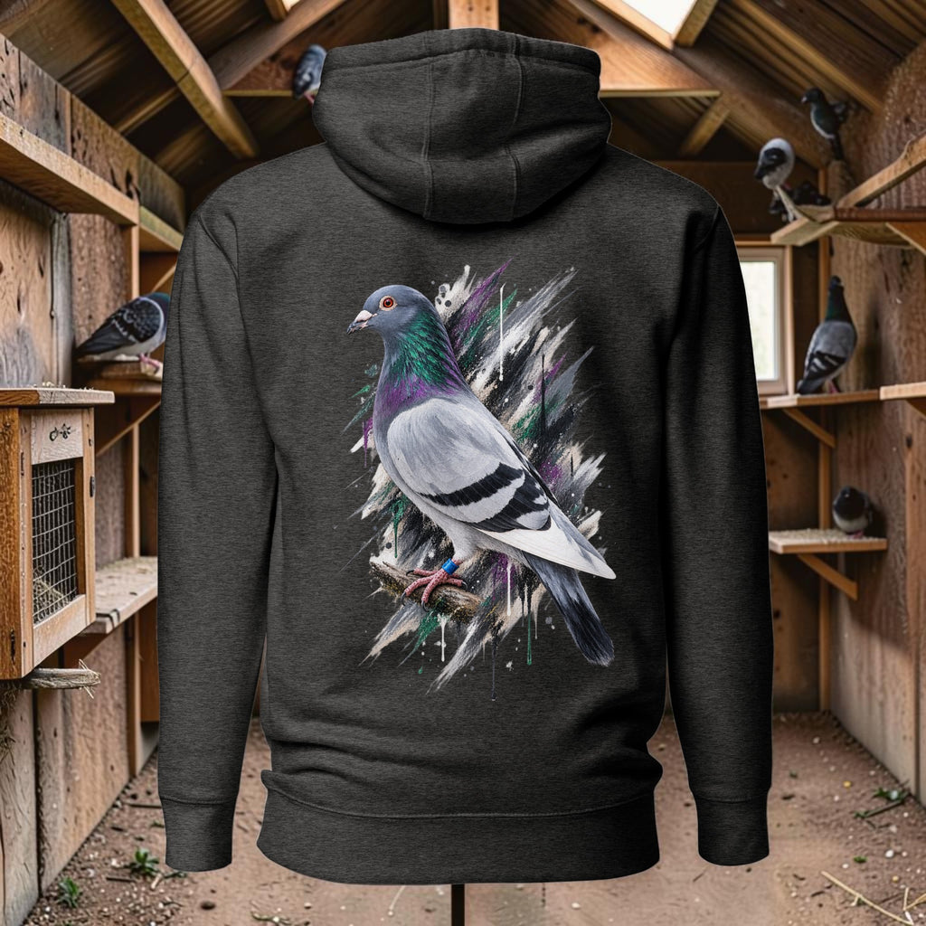 Blue Bar Painted Pigeon Hoodie
