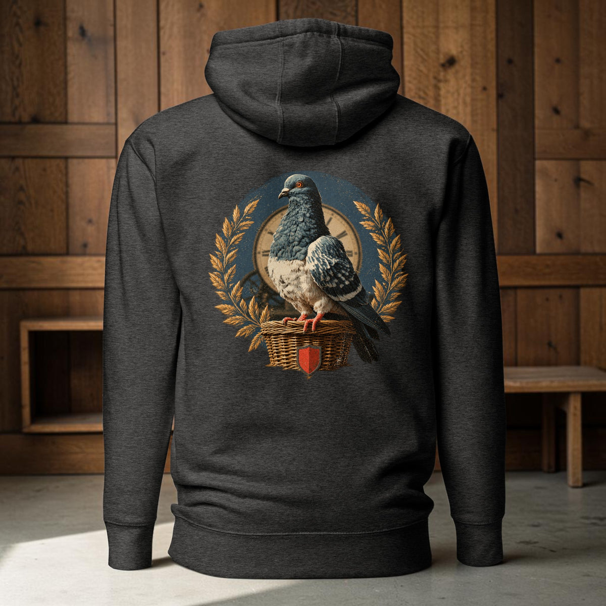 Racing Pigeon Heritage Crest Hoodie