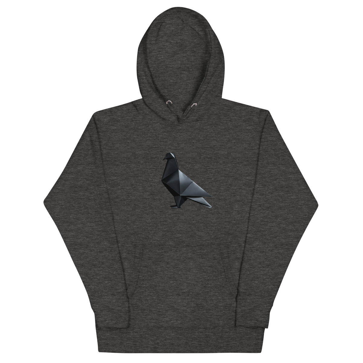 Blackout Polygon Minimal geometric pigeon Hoodie by Bird Folk