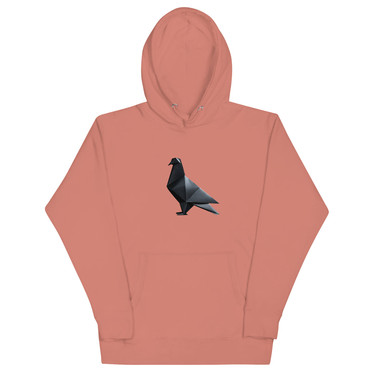 Blackout Polygon Minimal geometric pigeon Hoodie by Bird Folk