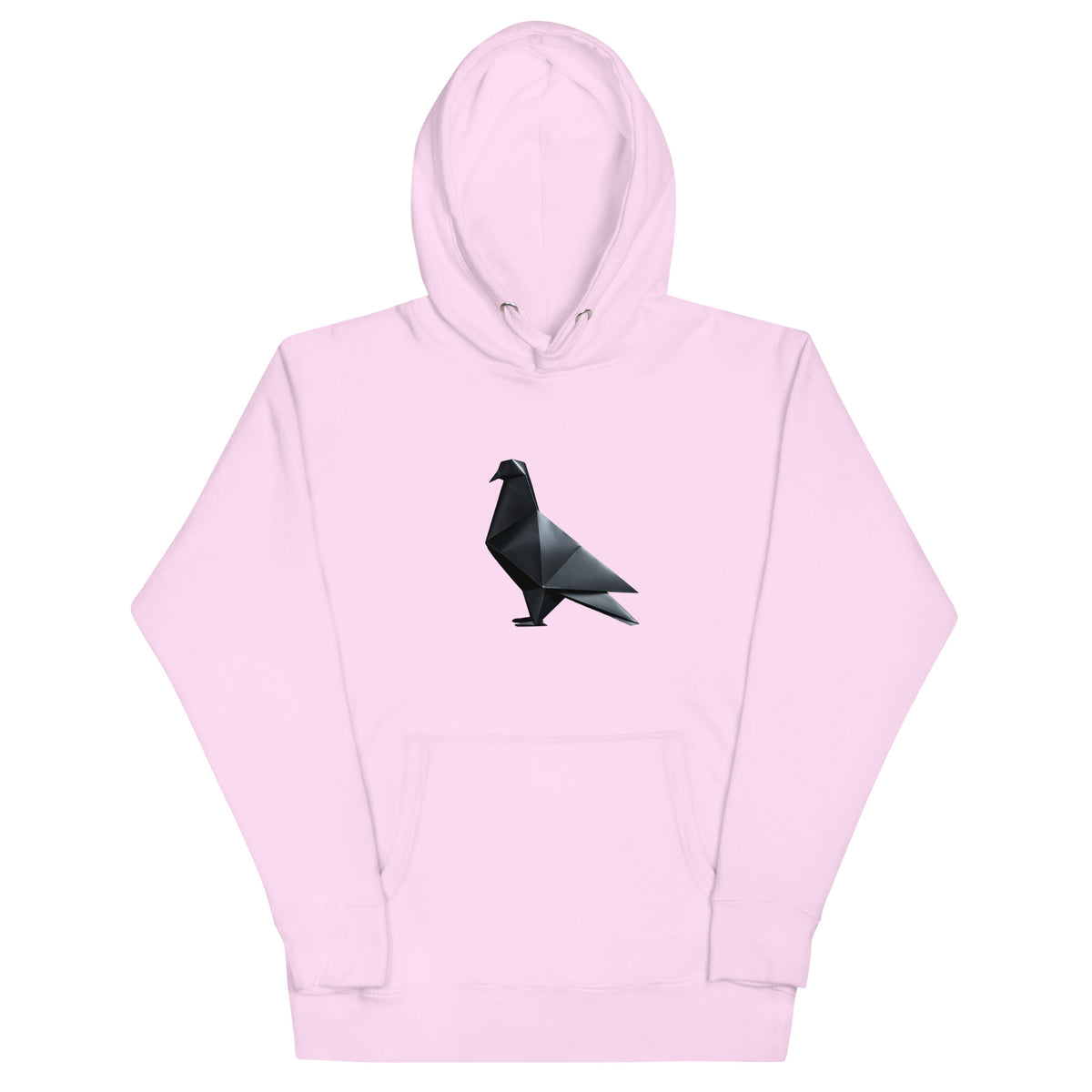 Blackout Polygon Minimal geometric pigeon Hoodie by Bird Folk