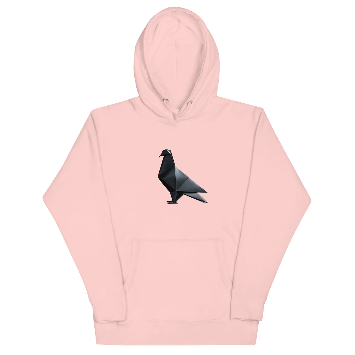 Blackout Polygon Minimal geometric pigeon Hoodie by Bird Folk