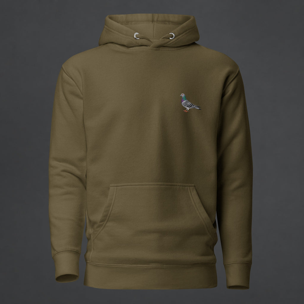 Blue Bar Classic — Racing Pigeon Embroidered Hoodie