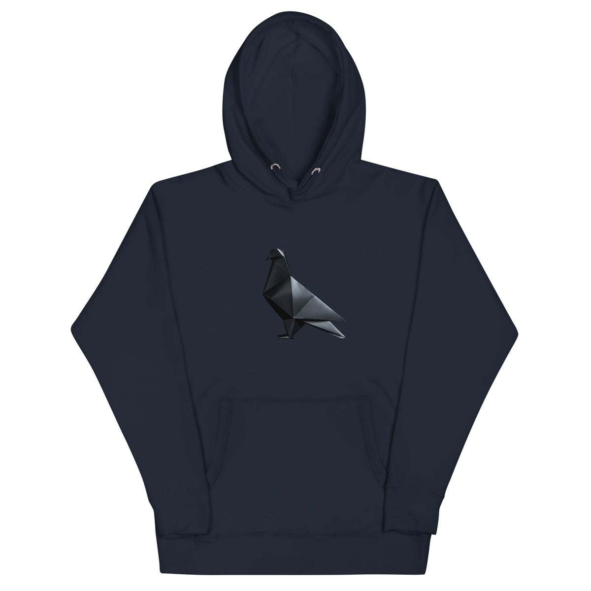 Blackout Polygon Minimal geometric pigeon Hoodie by Bird Folk