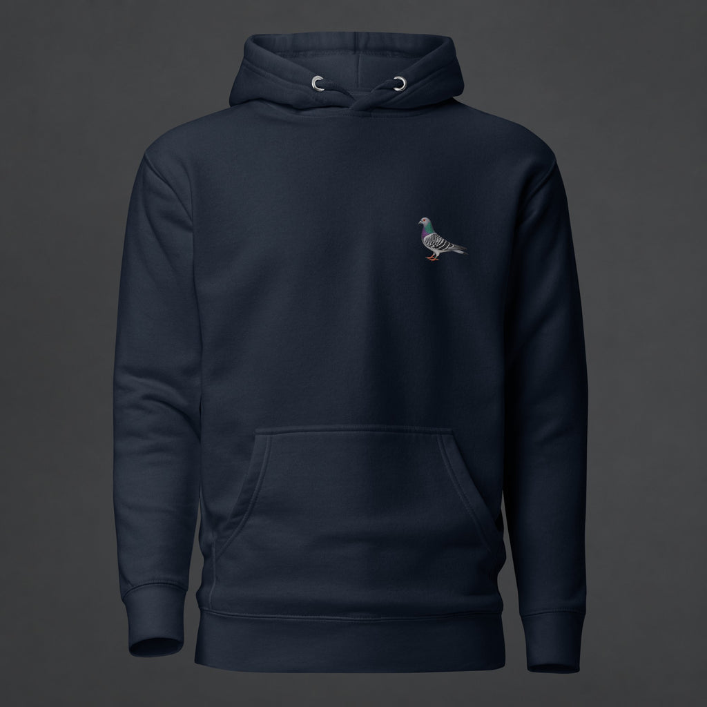 Blue Bar Classic — Racing Pigeon Embroidered Hoodie