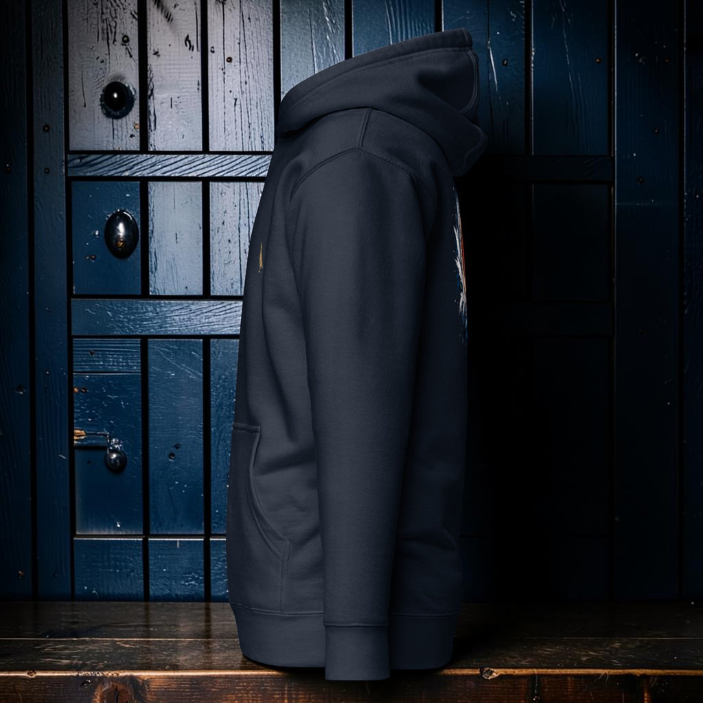 Blue Bar Eye Backdrop Hoodie