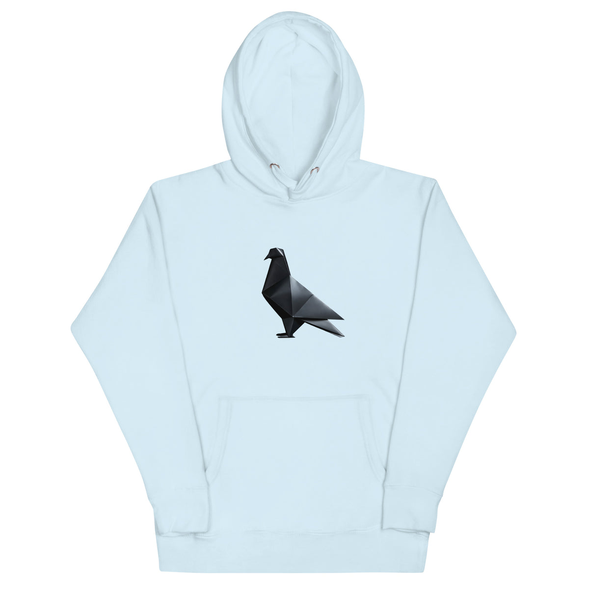 Blackout Polygon Minimal geometric pigeon Hoodie by Bird Folk