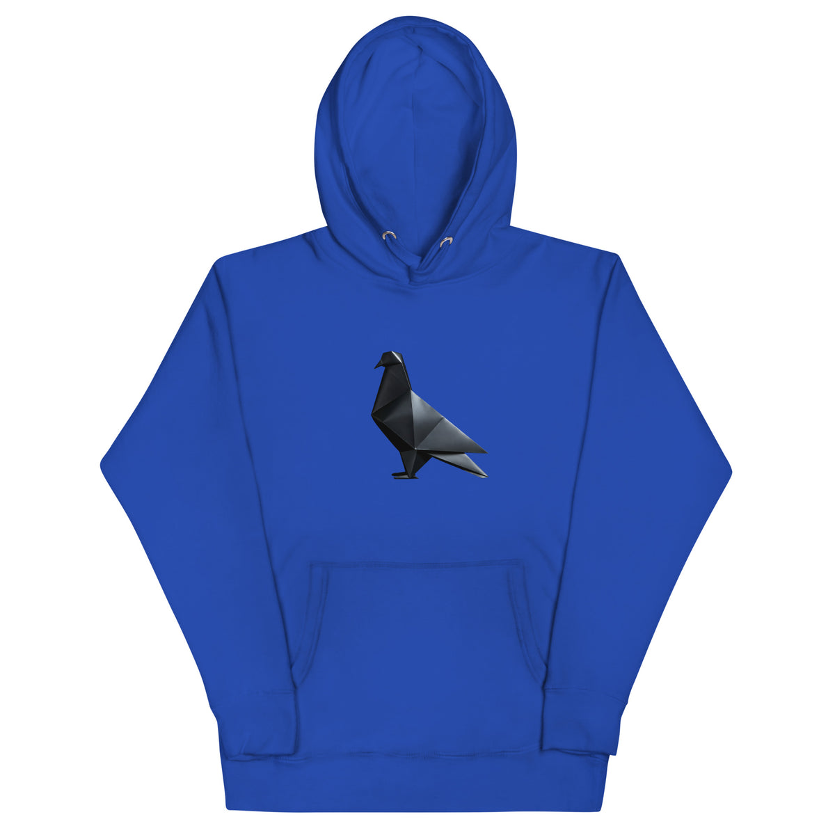 Blackout Polygon Minimal geometric pigeon Hoodie by Bird Folk