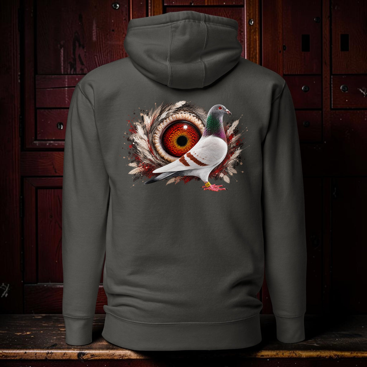 Red Bar Eye Backdrop Hoodie