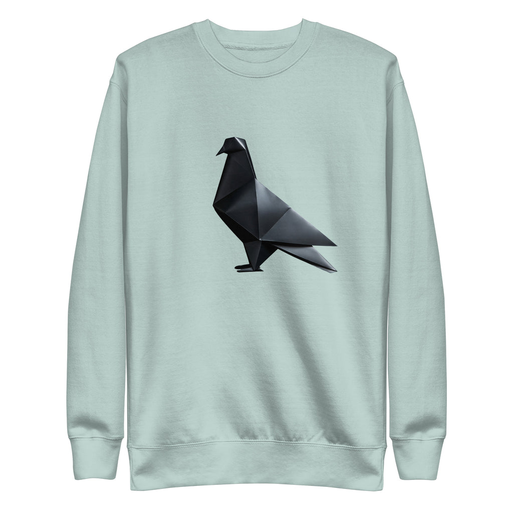 Blackout Polygon Minimal geometric pigeon Sweatshirt by Bird Folk