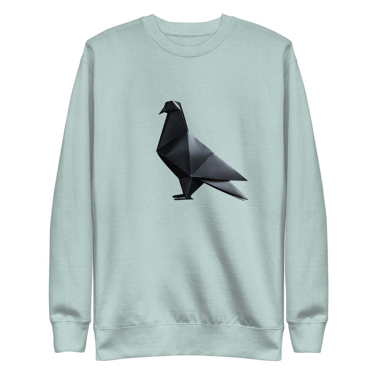 Blackout Polygon Minimal geometric pigeon Sweatshirt by Bird Folk