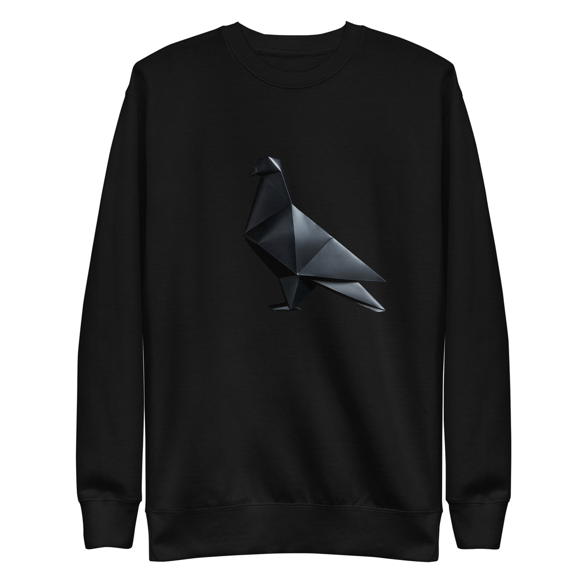 Blackout Polygon Minimal geometric pigeon Sweatshirt by Bird Folk