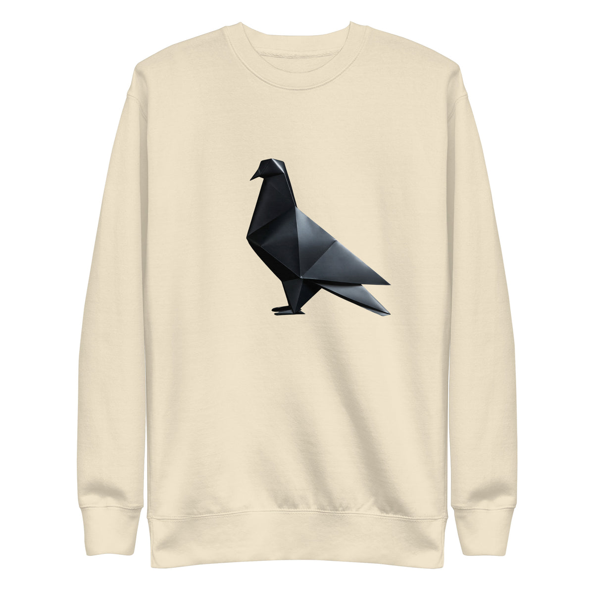 Blackout Polygon Minimal geometric pigeon Sweatshirt by Bird Folk