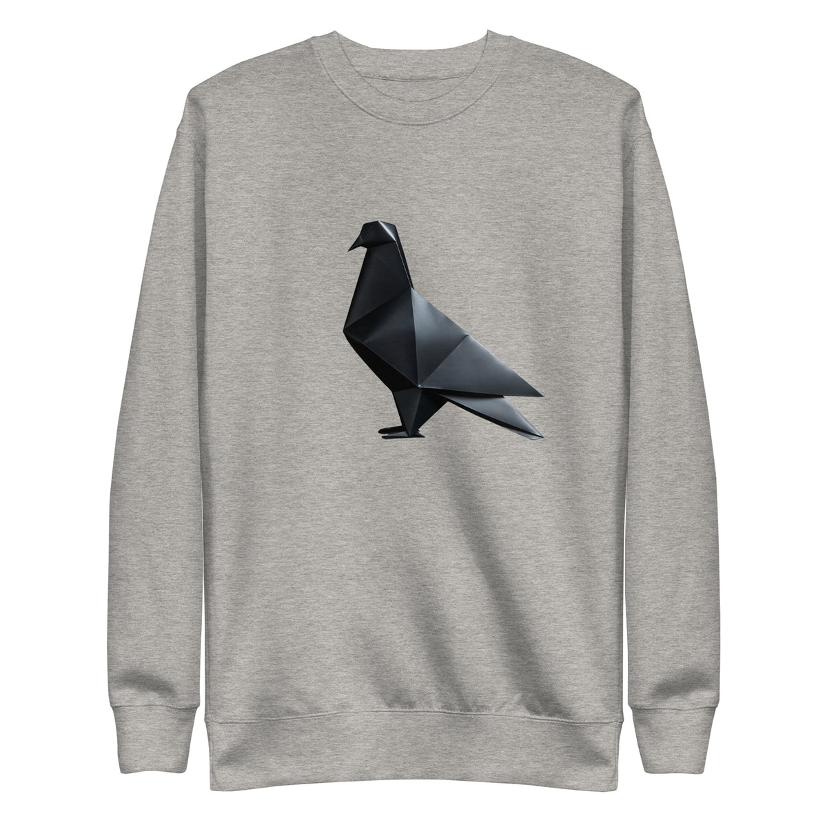 Blackout Polygon Minimal geometric pigeon Sweatshirt by Bird Folk
