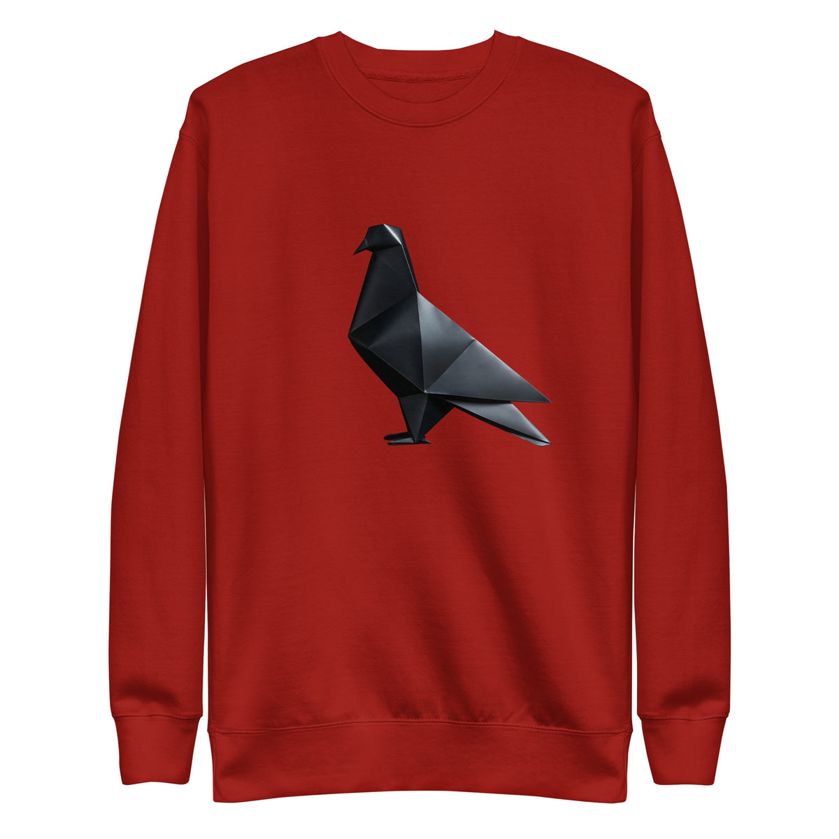 Blackout Polygon Minimal geometric pigeon Sweatshirt by Bird Folk