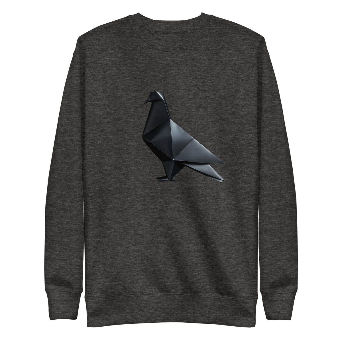Blackout Polygon Minimal geometric pigeon Sweatshirt by Bird Folk