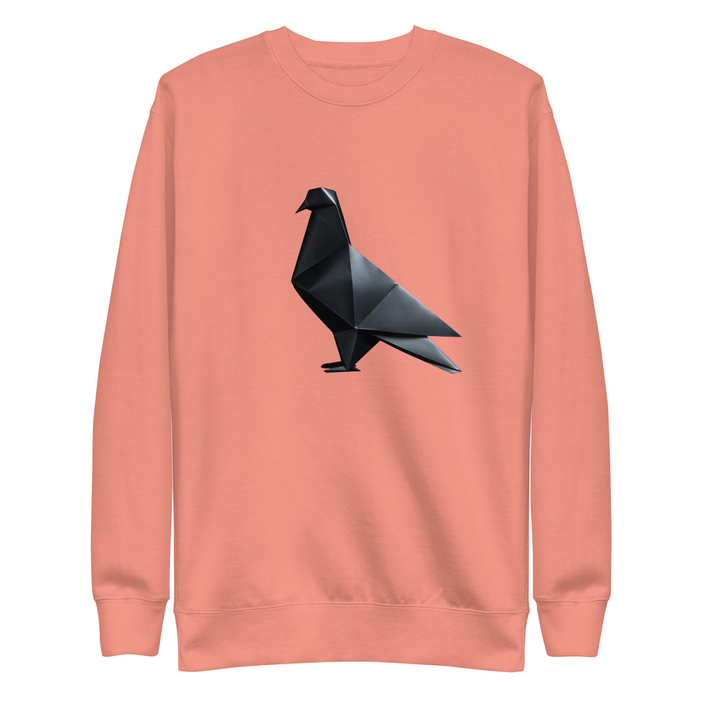 Blackout Polygon Minimal geometric pigeon Sweatshirt by Bird Folk