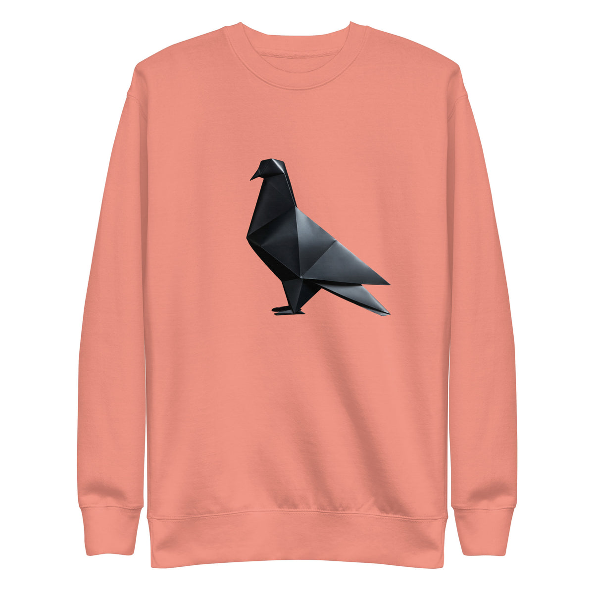 Blackout Polygon Minimal geometric pigeon Sweatshirt by Bird Folk