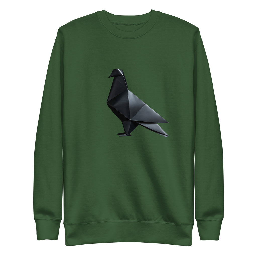 Blackout Polygon Minimal geometric pigeon Sweatshirt by Bird Folk
