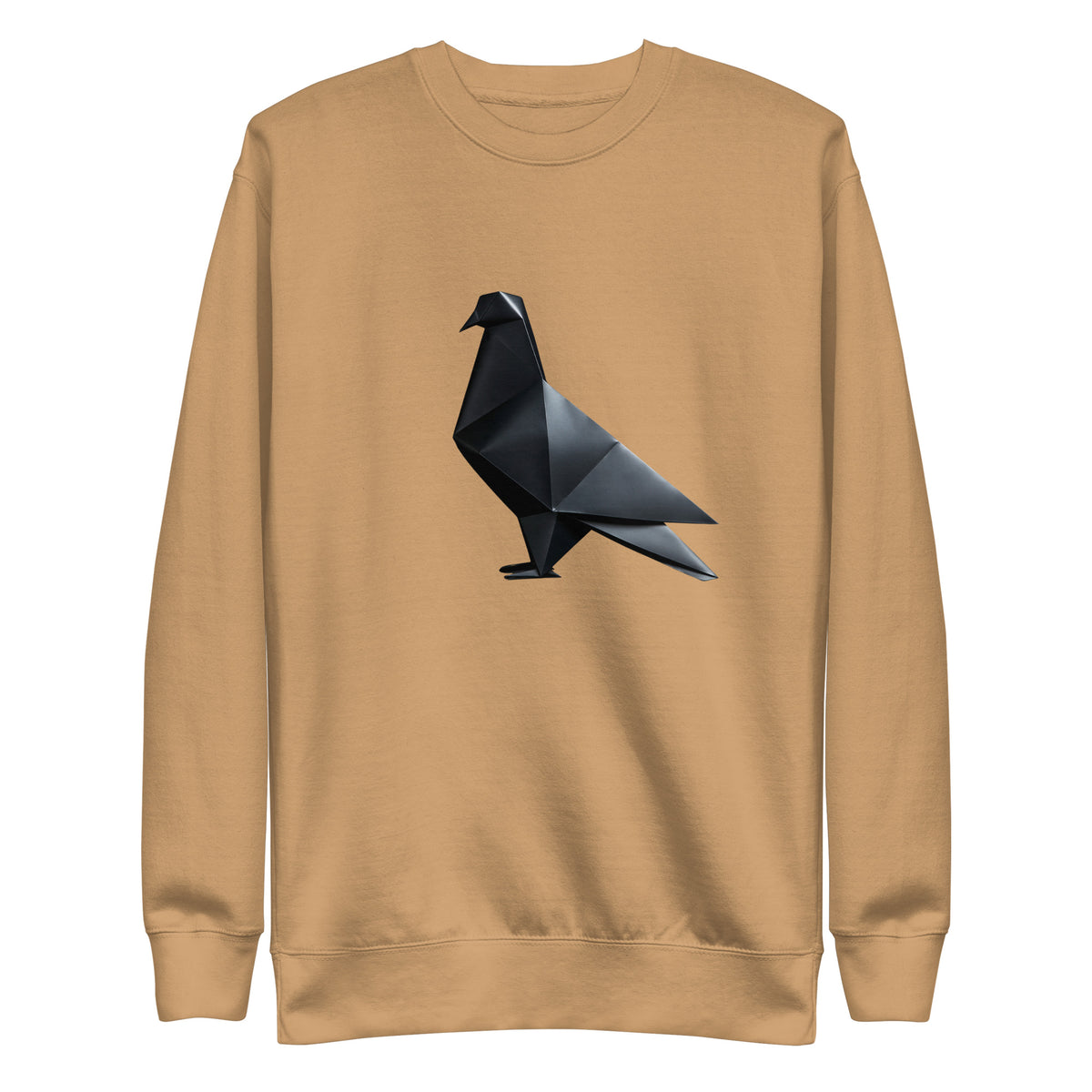 Blackout Polygon Minimal geometric pigeon Sweatshirt by Bird Folk