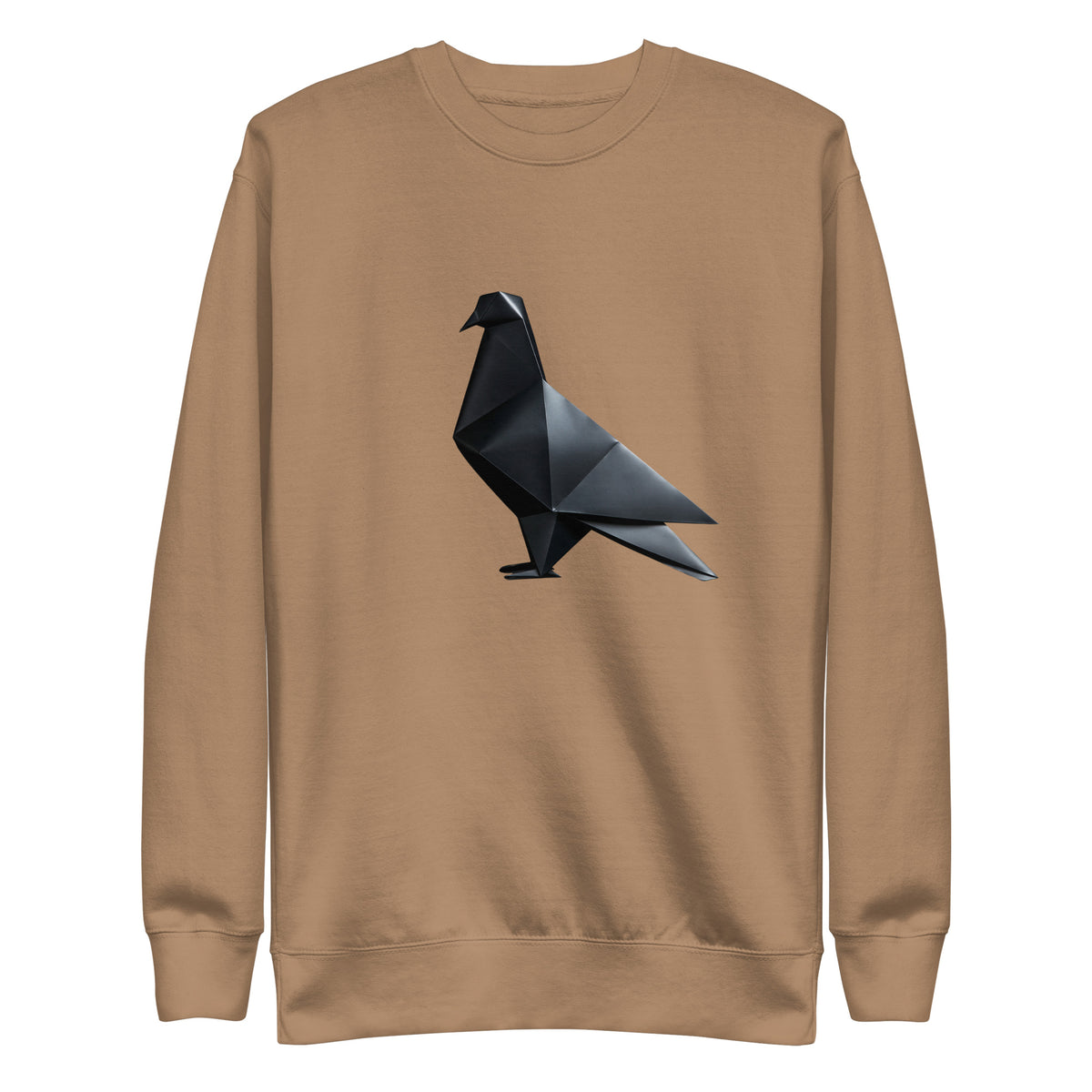 Blackout Polygon Minimal geometric pigeon Sweatshirt by Bird Folk